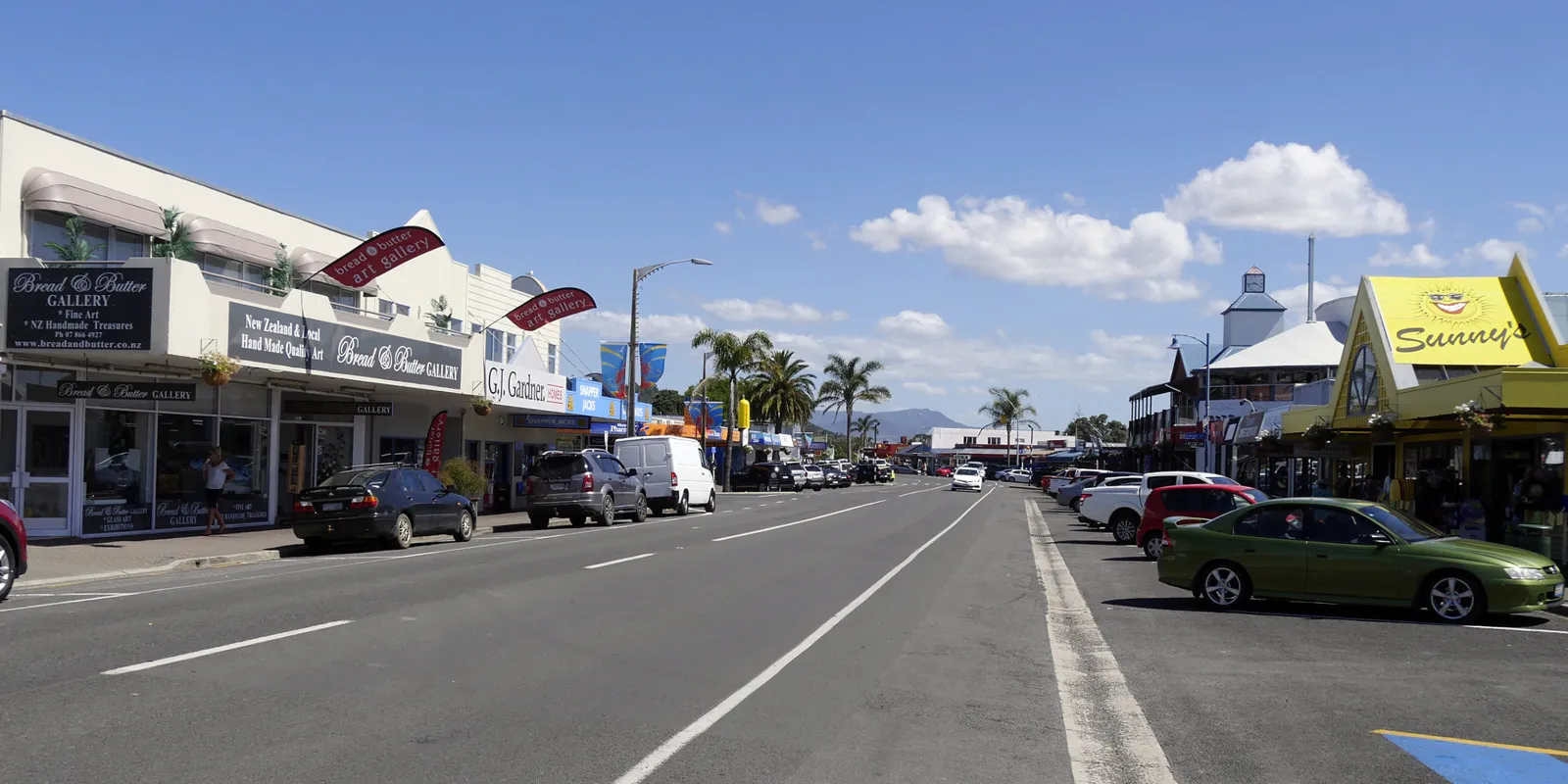 Main street of Thames, the gateway town to the Coromandel Peninsula