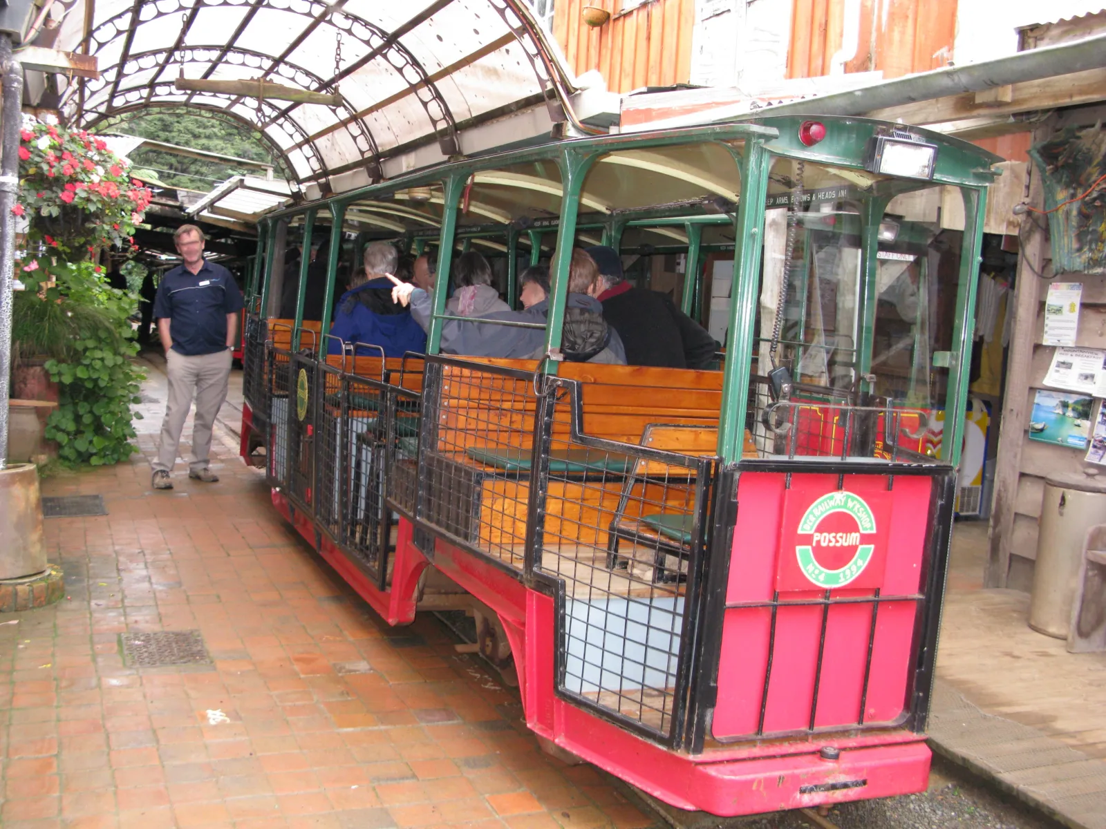 Narrow-gauge train at Driving Creek Railway near Coromandel Town
