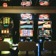 Gaming machines in a club pokies lounge