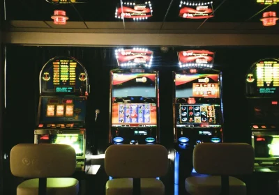 Gaming machines in a club pokies lounge