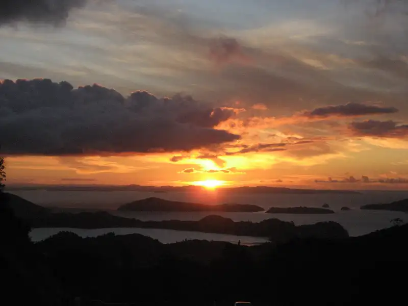 Sunset over the ocean near Coromandel Town